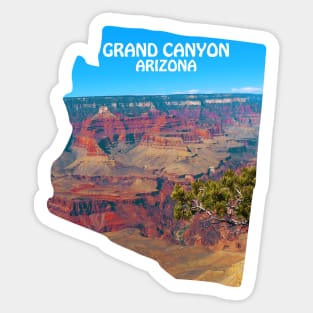 Grand Canyon Arizona map Grand Canyon photo Arizona tourism Sticker